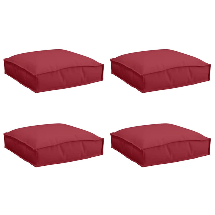 Vidaxxl Kissen 4 Stück weinrot 40 x 40 x 8 cm Oxford-Stoff