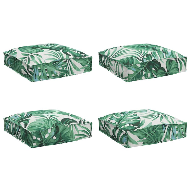 Vidaxl Kissenblatt 4 Stück Blattmuster 40 x 40 x 8 cm Oxford-Stoff