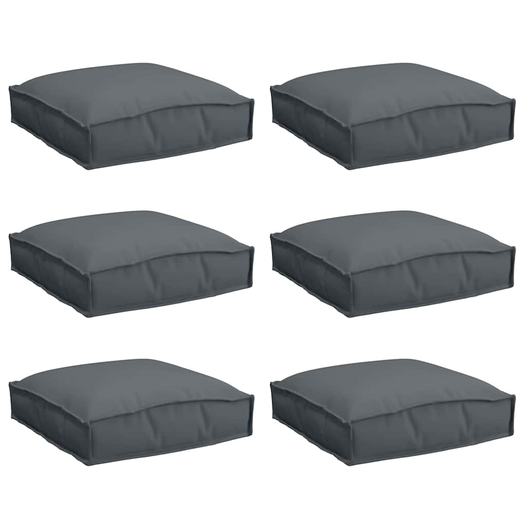 Vidaxxl Kissen 6 Stück Anthrazit 40 x 40 x 8 cm Oxford-Stoff
