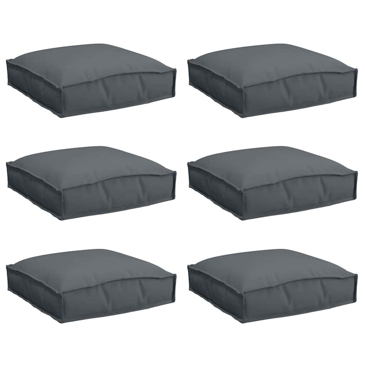 Vidaxxl Kissen 6 Stück Anthrazit 40 x 40 x 8 cm Oxford-Stoff