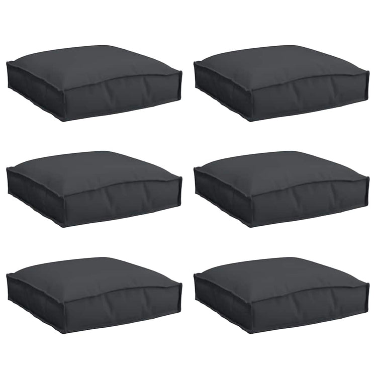 Vidaxl Kissen 6 Stück schwarz 40 x 40 x 8 cm Oxford-Stoff