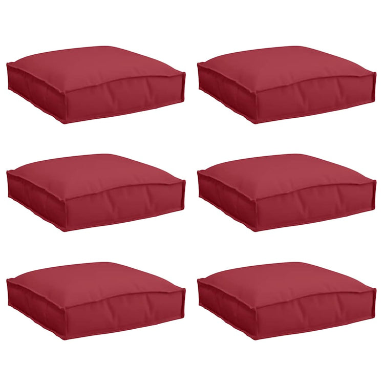 Vidaxl Kissen 6 Stück weinrot 40 x 40 x 8 cm Oxford-Stoff