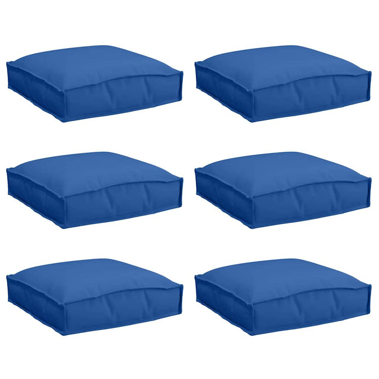 Vidaxxl Kissen 6 Stück Königsblau 40 x 40 x 8 cm Oxford-Stoff