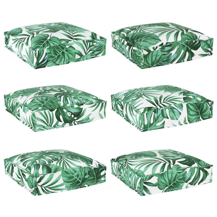 Vidaxxl Kissenblatt 6 Stück Blattmuster 40 x 40 x 8 cm Oxford-Stoff