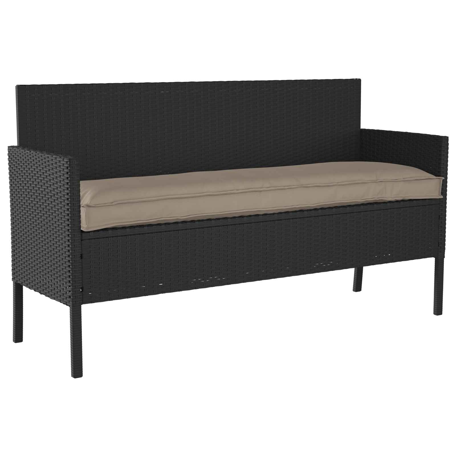 VidaXL Kissen Taupe 150 x 40 x 8 cm Oxford-Stoff