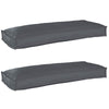 VidaXL Palettenkissen-Set 2-tlg. Anthrazit 100 x 40 x 8 cm Oxford-Stoff