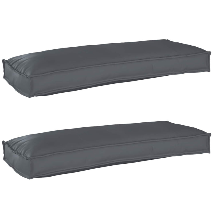 VidaXL Palettenkissen-Set 2-tlg. Anthrazit 100 x 40 x 8 cm Oxford-Stoff