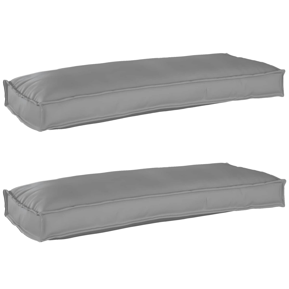 VidaXL Palettenkissen-Set 2-tlg. Grau 100 x 40 x 8 cm Oxford-Stoff