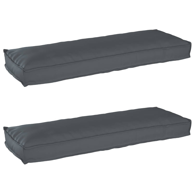 VidaXL Palettenkissen-Set 2-tlg. Anthrazit 120 x 40 x 8 cm Oxford-Stoff