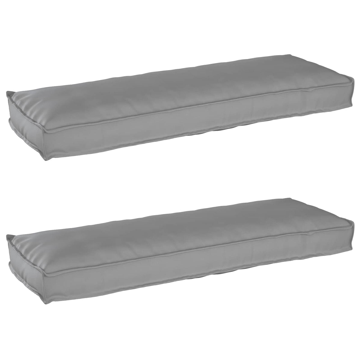 VidaXL Palettenkissen-Set 2-tlg. Grau 120 x 40 x 8 cm Oxford-Stoff