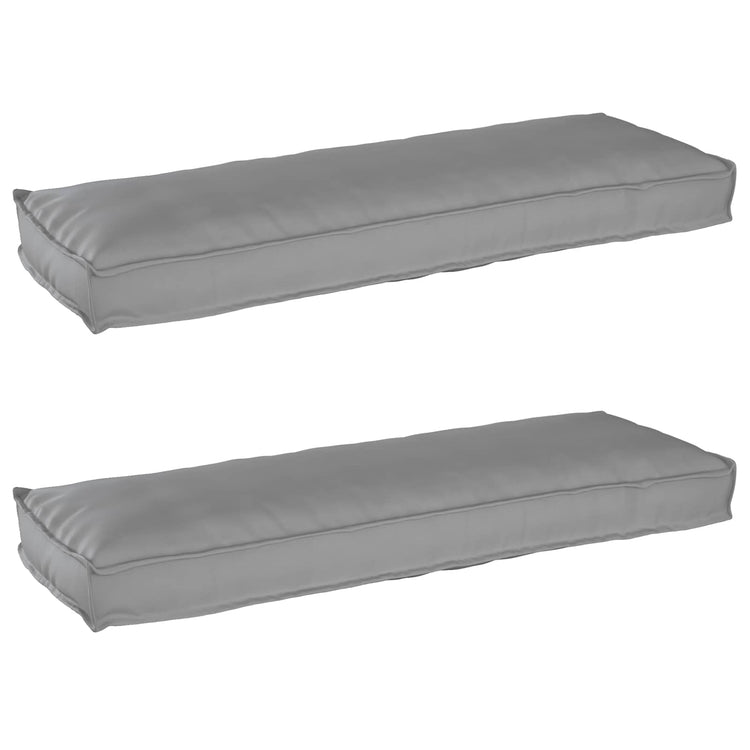 VidaXL Palettenkissen-Set 2-tlg. Grau 120 x 40 x 8 cm Oxford-Stoff
