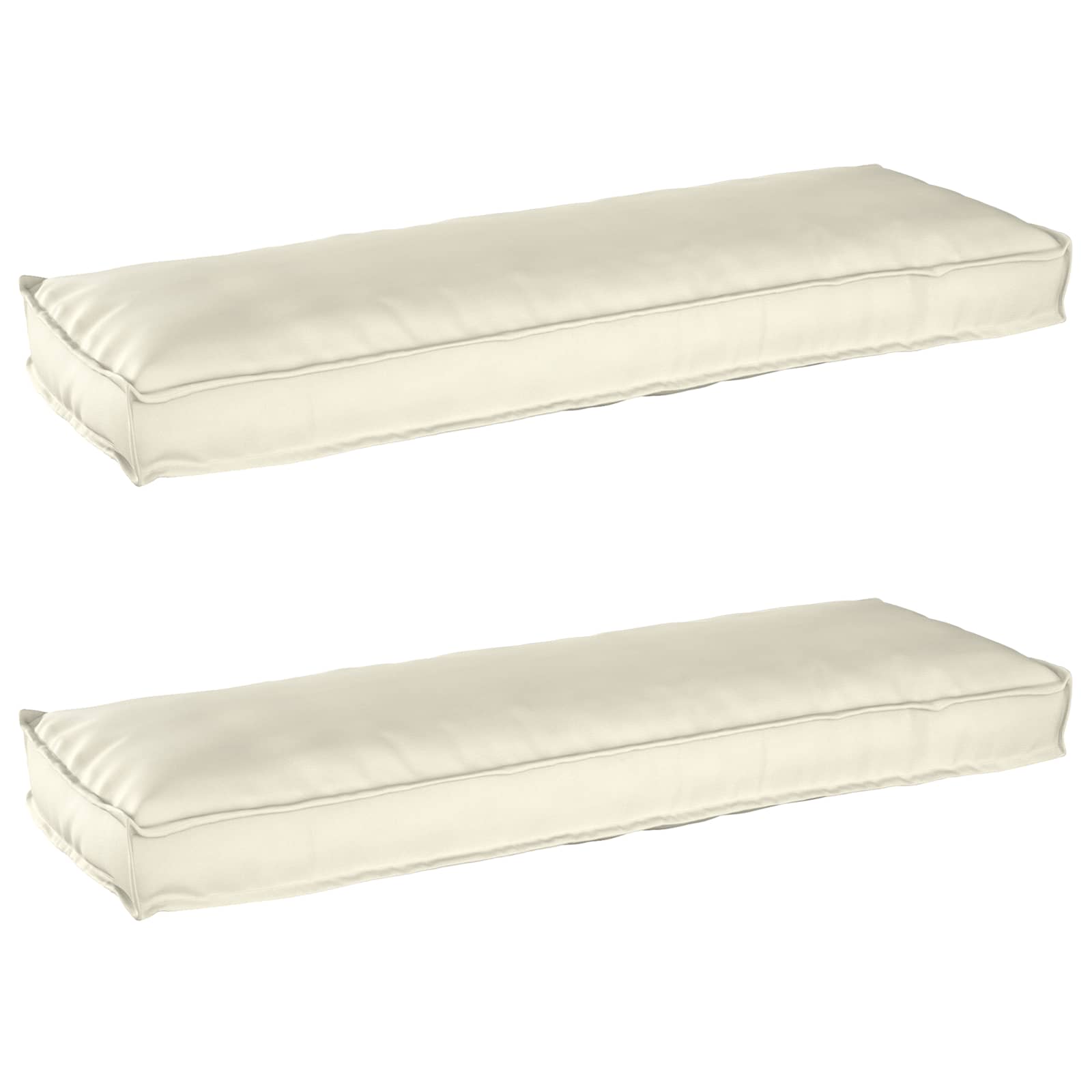 VidaXL Palettenkissen-Set 2-tlg. Creme 120 x 40 x 8 cm Oxford-Stoff