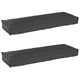 VidaXL Palettenkissen-Set 2-tlg. Schwarz 120 x 40 x 8 cm Oxford-Stoff
