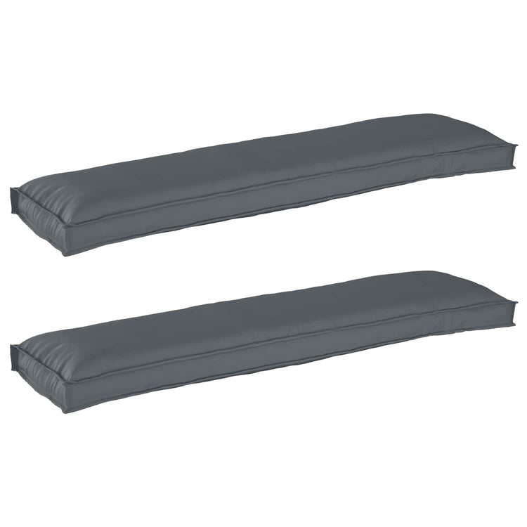 VidaXL Palettenkissen-Set 2-tlg. Anthrazit 150 x 40 x 8 cm Oxford-Stoff