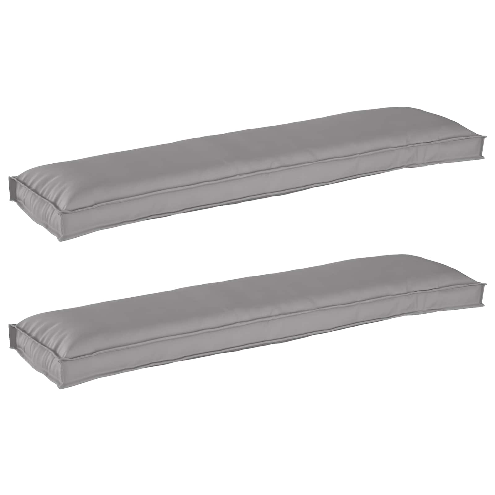 VidaXL Palettenkissen-Set 2-tlg. Grau 150 x 40 x 8 cm Oxford-Stoff
