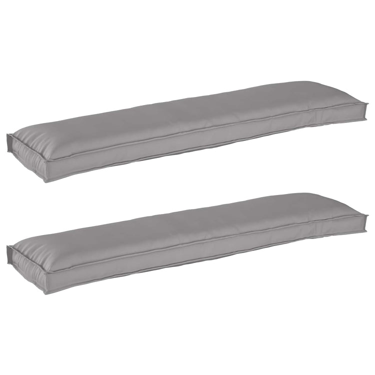 VidaXL Palettenkissen-Set 2-tlg. Grau 150 x 40 x 8 cm Oxford-Stoff