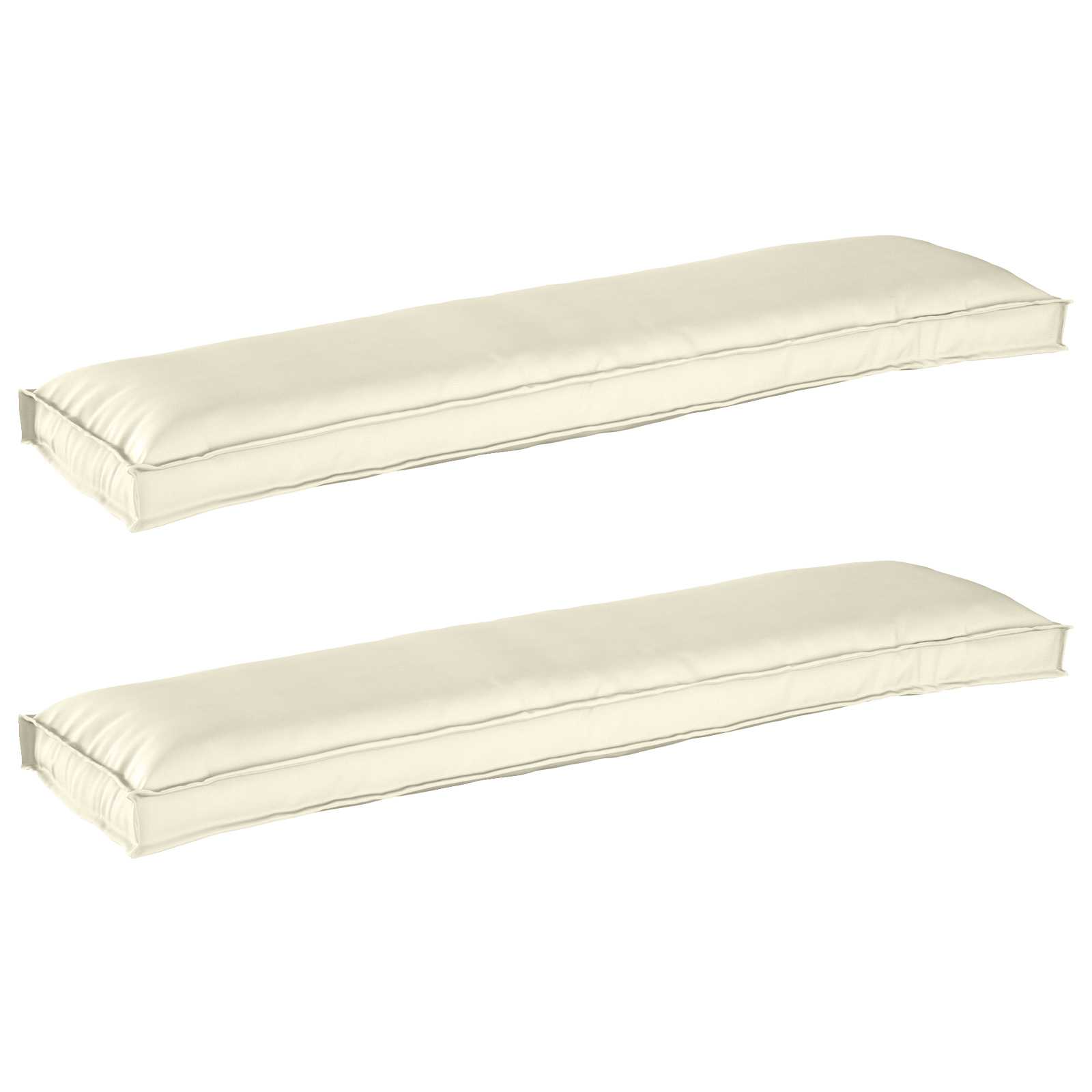 VidaXL Palettenkissen-Set 2-tlg. Creme 150 x 40 x 8 cm Oxford-Stoff