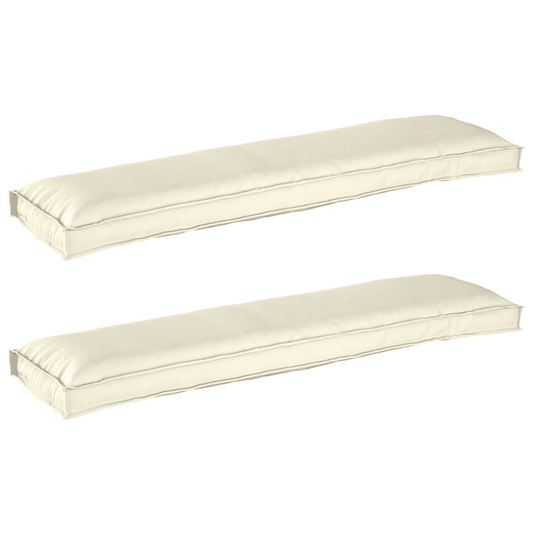 VidaXL Palettenkissen-Set 2-tlg. Creme 150 x 40 x 8 cm Oxford-Stoff
