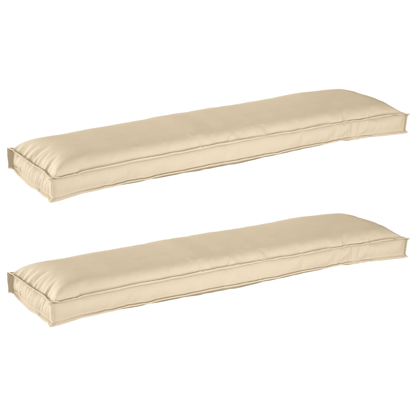 VidaXL Palettenkissen-Set 2-tlg. Beige 150 x 40 x 8 cm Oxford-Stoff