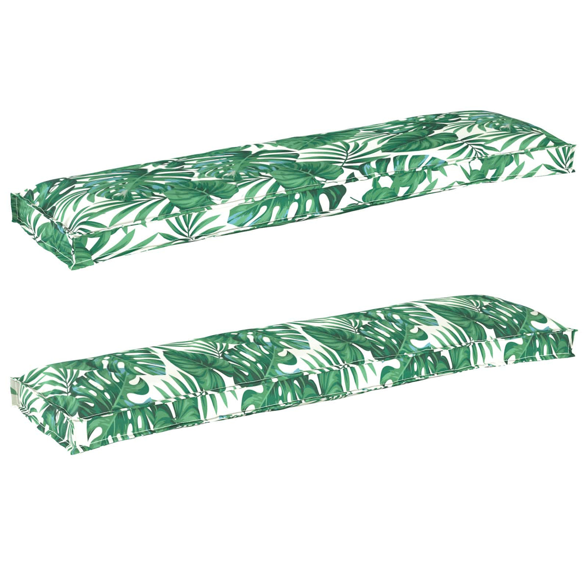 VidaXL Palettenkissen-Set 2-tlg. Blattmuster 150 x 40 x 8 cm Oxford-Stoff
