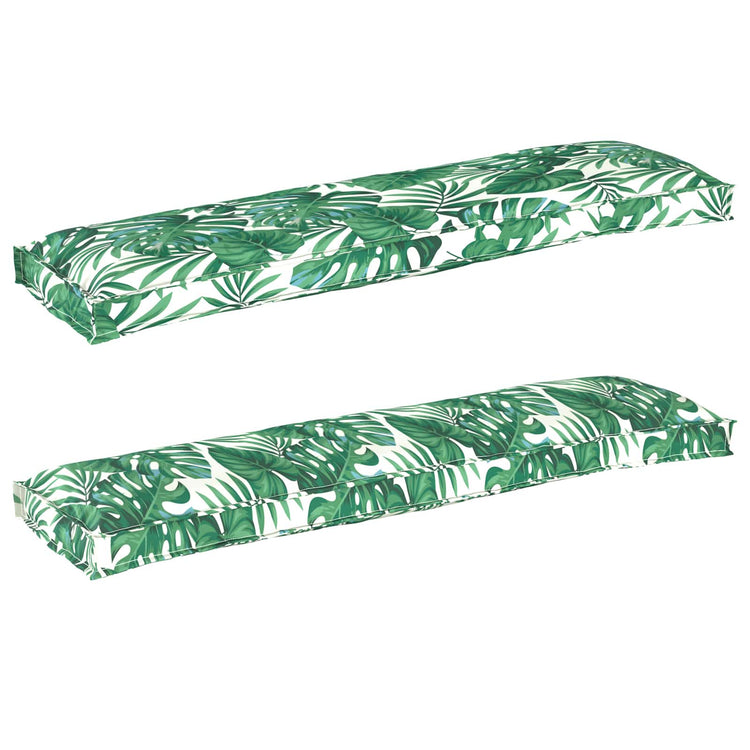 VidaXL Palettenkissen-Set 2-tlg. Blattmuster 150 x 40 x 8 cm Oxford-Stoff