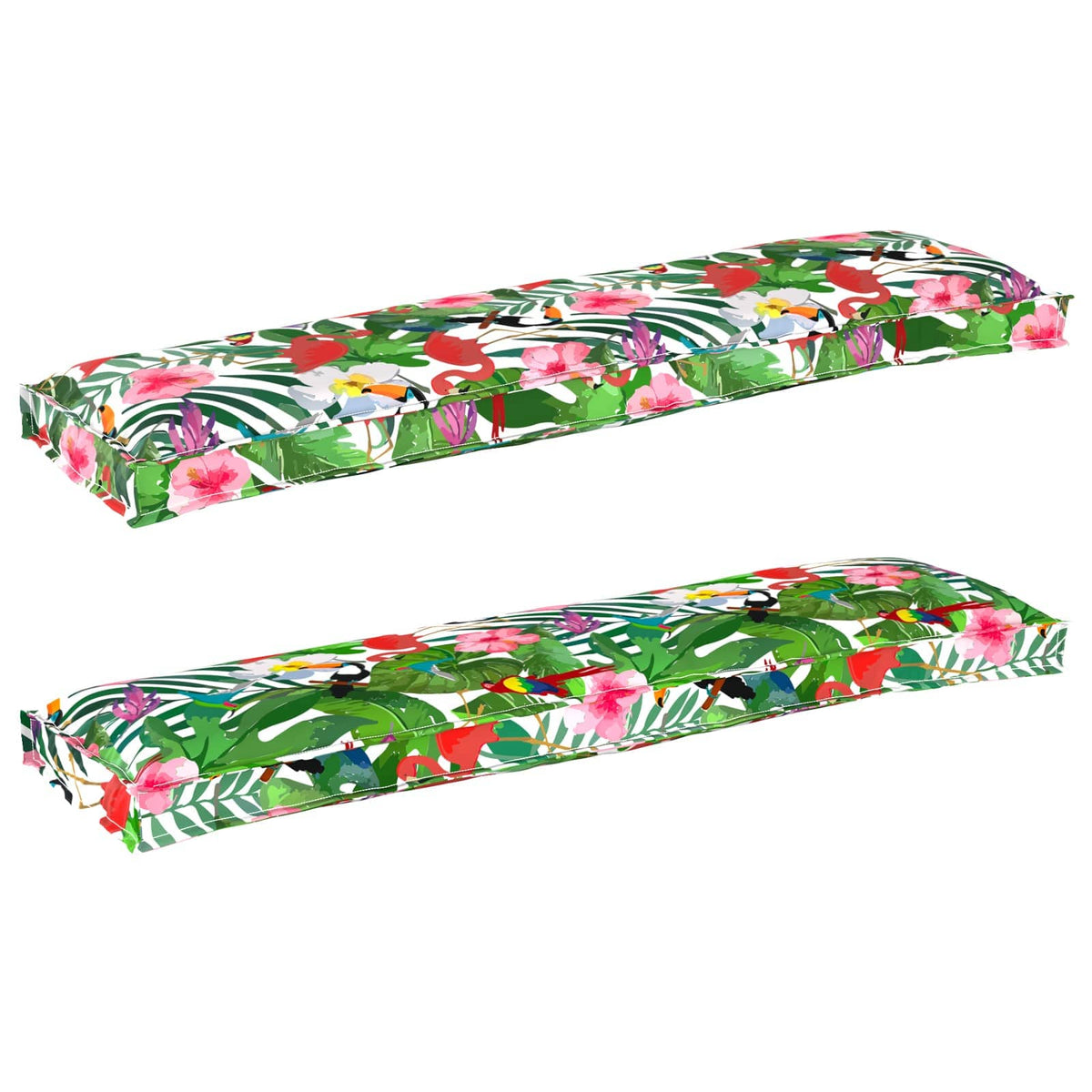 VidaXL Palettenkissen-Set 2-tlg. Tropischer Dschungel 150 x 40 x 8 cm