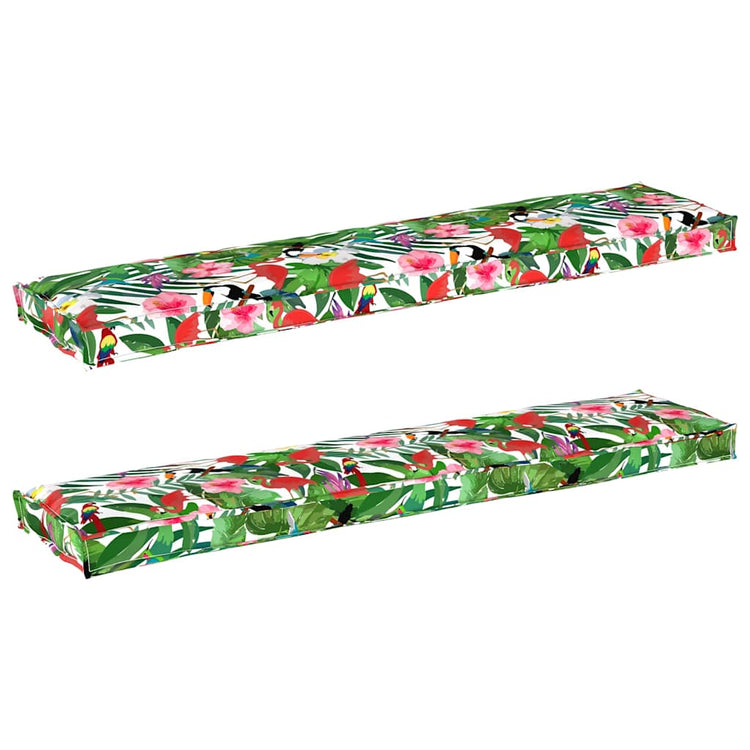 VidaXL Palettenkissen-Set 2-tlg. Tropischer Dschungel 180 x 40 x 8 cm