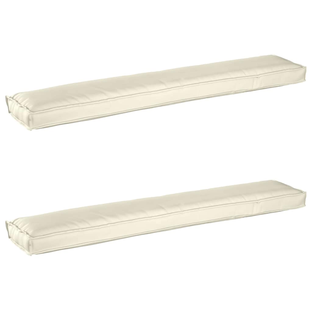 VidaXL Palettenkissen-Set 2-tlg. Creme 200 x 40 x 8 cm Oxford-Stoff