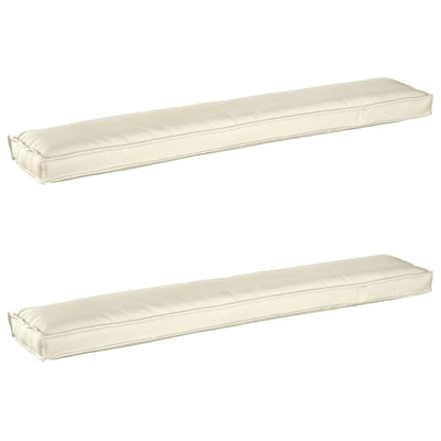 VidaXL Palettenkissen-Set 2-tlg. Creme 200 x 40 x 8 cm Oxford-Stoff