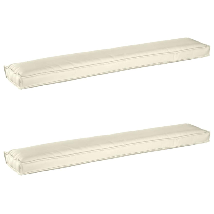 VidaXL Palettenkissen-Set 2-tlg. Creme 200 x 40 x 8 cm Oxford-Stoff