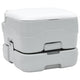 VidaXL Campingtoilette Grau und Weiß 41,5 x 36,5 x 30 cm Polyethylen