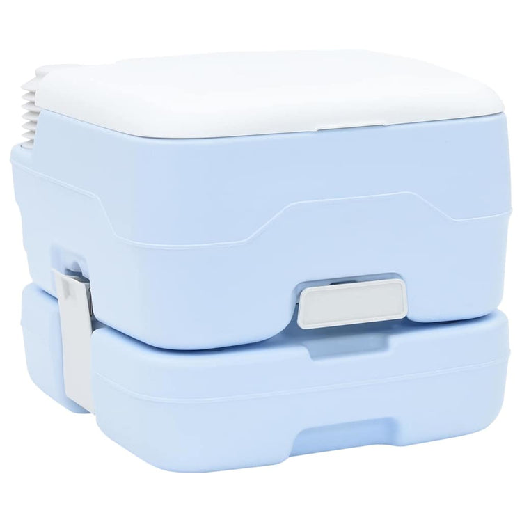 Vidaxl Campingtoilette Hellblau und Weiß 41,5 x 36,5 x 30 cm Polyethylen