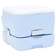 Vidaxl Campingtoilette Hellblau und Weiß 41,5 x 36,5 x 30 cm Polyethylen