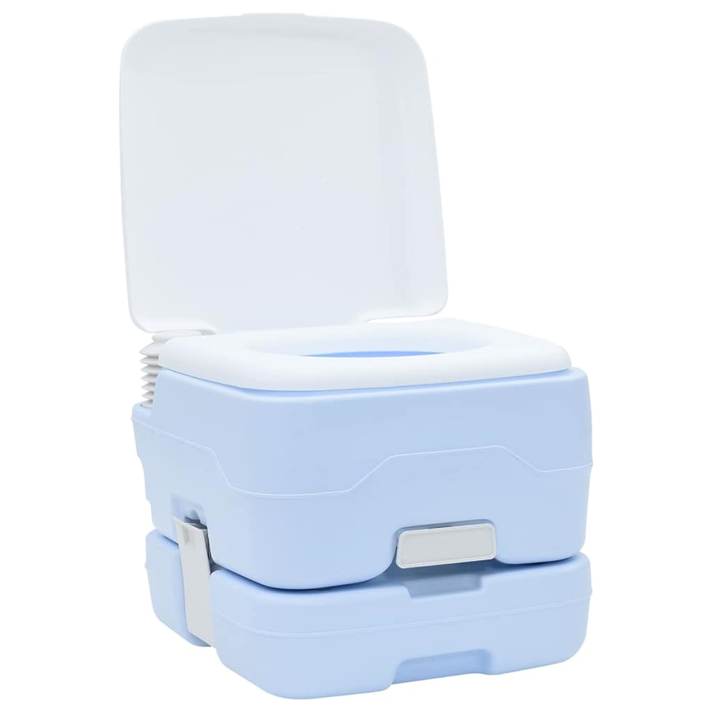 Vidaxl Campingtoilette Hellblau und Weiß 41,5 x 36,5 x 30 cm Polyethylen