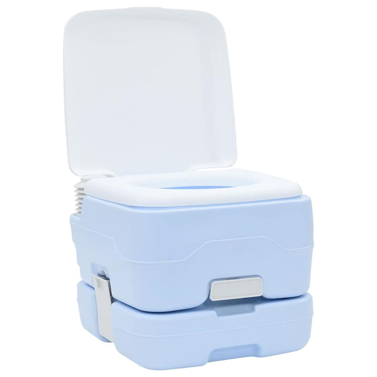 Vidaxl Campingtoilette Hellblau und Weiß 41,5 x 36,5 x 30 cm Polyethylen