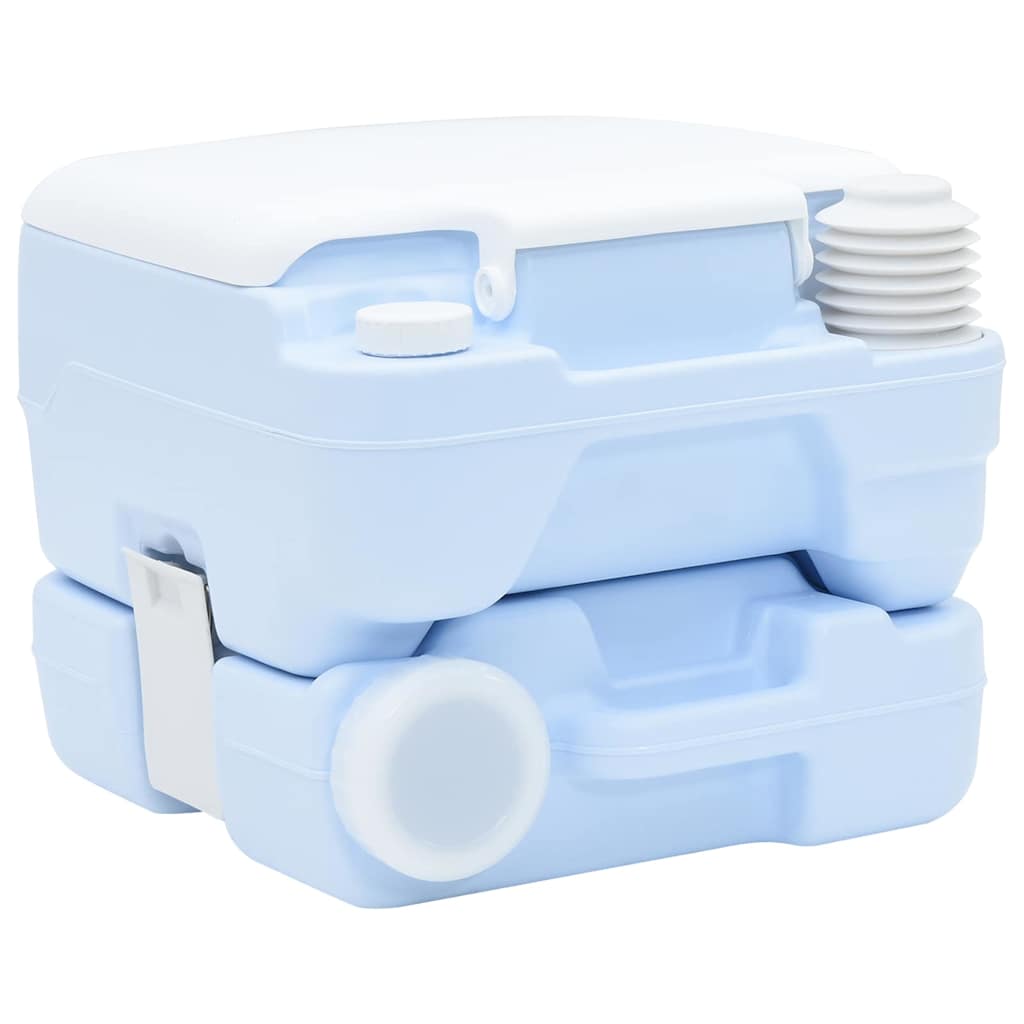 Vidaxl Campingtoilette Hellblau und Weiß 41,5 x 36,5 x 30 cm Polyethylen