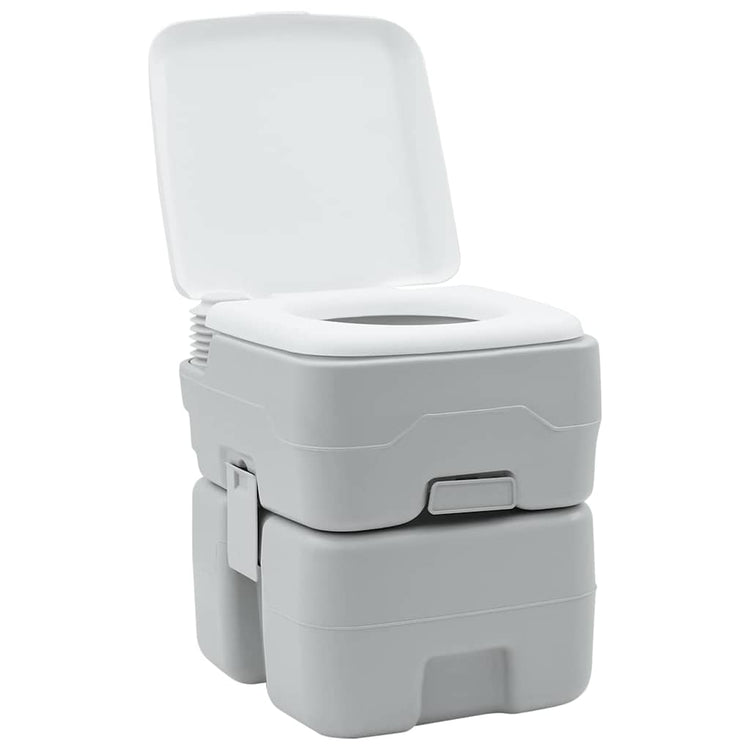Vidaxl Campingtoilette grau und weiß 41,5 x 36,5 x 42 cm Polyethylen