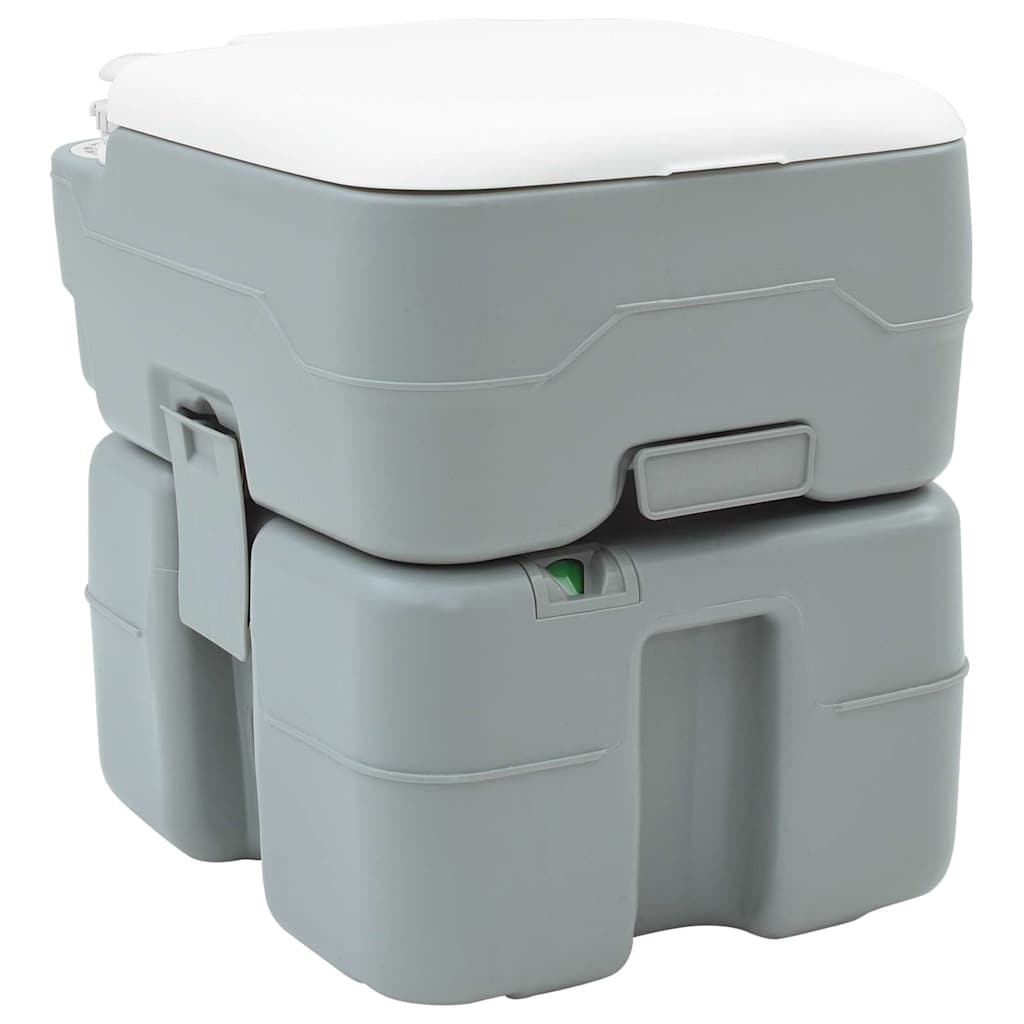 VidaXL Campingtoilette Grau 41,5 x 36,5 x 42 cm