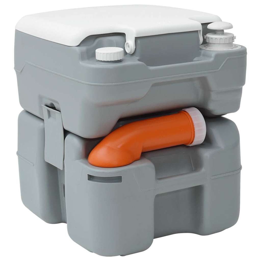 VidaXL Campingtoilette Grau 41,5 x 36,5 x 42 cm