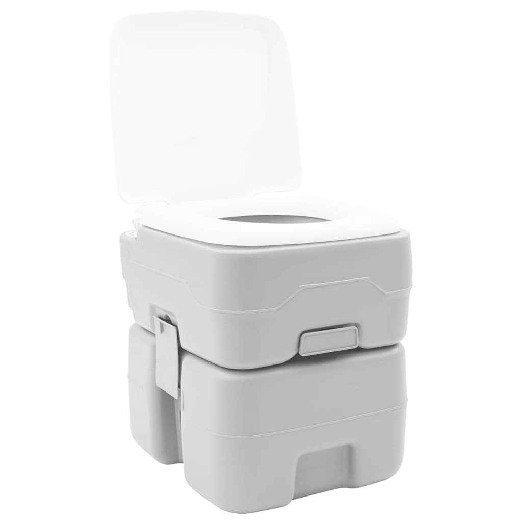 VidaXL Campingtoilette Grau 41,5 x 36,5 x 42 cm
