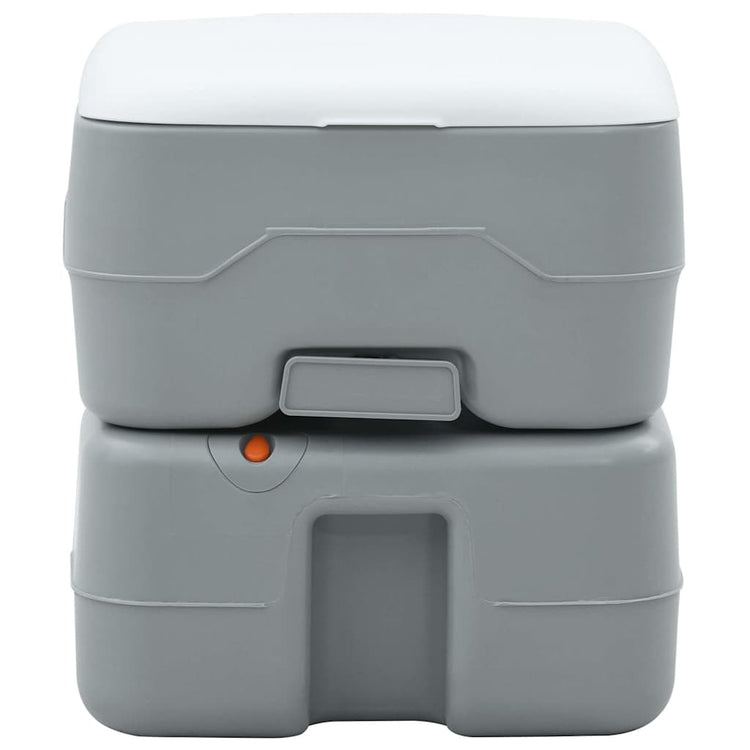 Vidaxl Campingtoilette grau und weiß 41,5 x 36,5 x 37,5 cm Polyethylen
