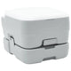 VidaXL Campingtoilette Grau und Weiß 41,5 x 36,5 x 30 cm Polyethylen