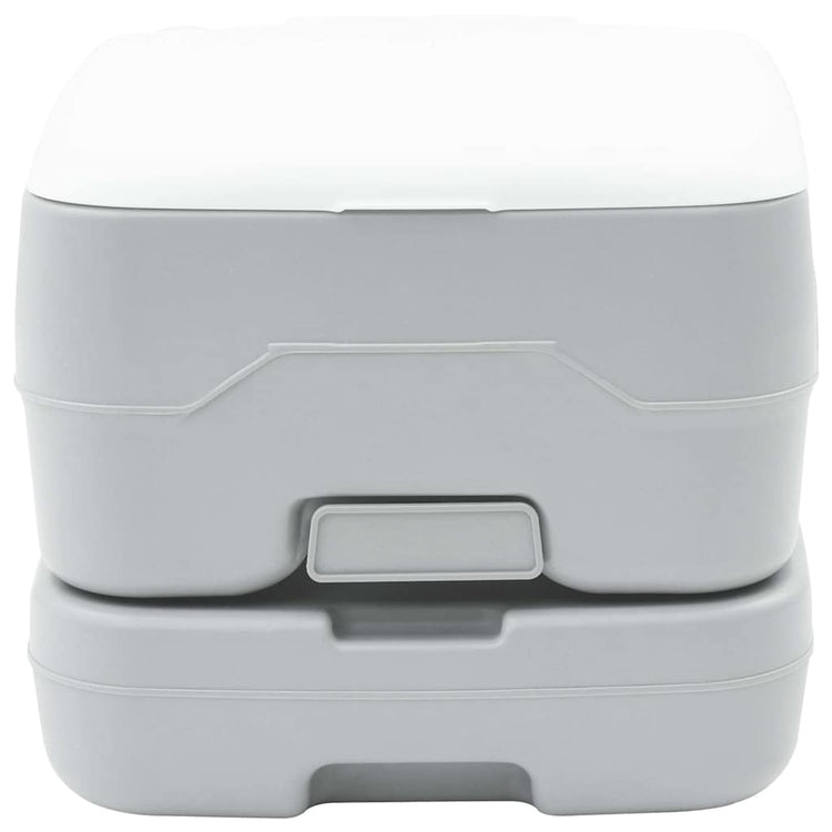 VidaXL Campingtoilette Grau und Weiß 41,5 x 36,5 x 30 cm Polyethylen