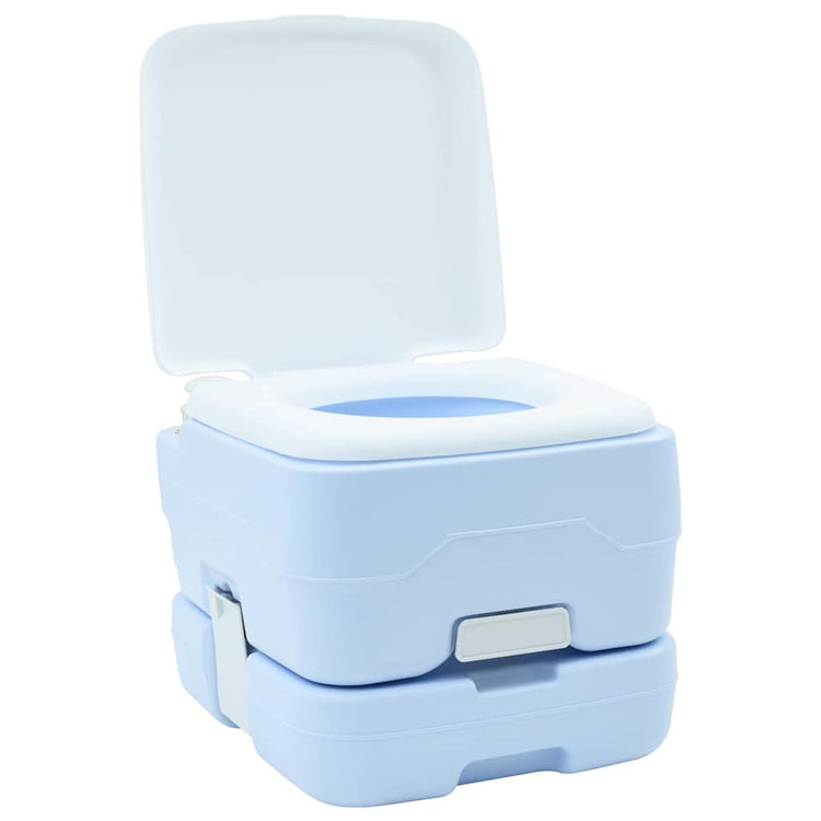 Vidaxl Campingtoilette Hellblau und Weiß 41,5 x 36,5 x 30 cm Polyethylen