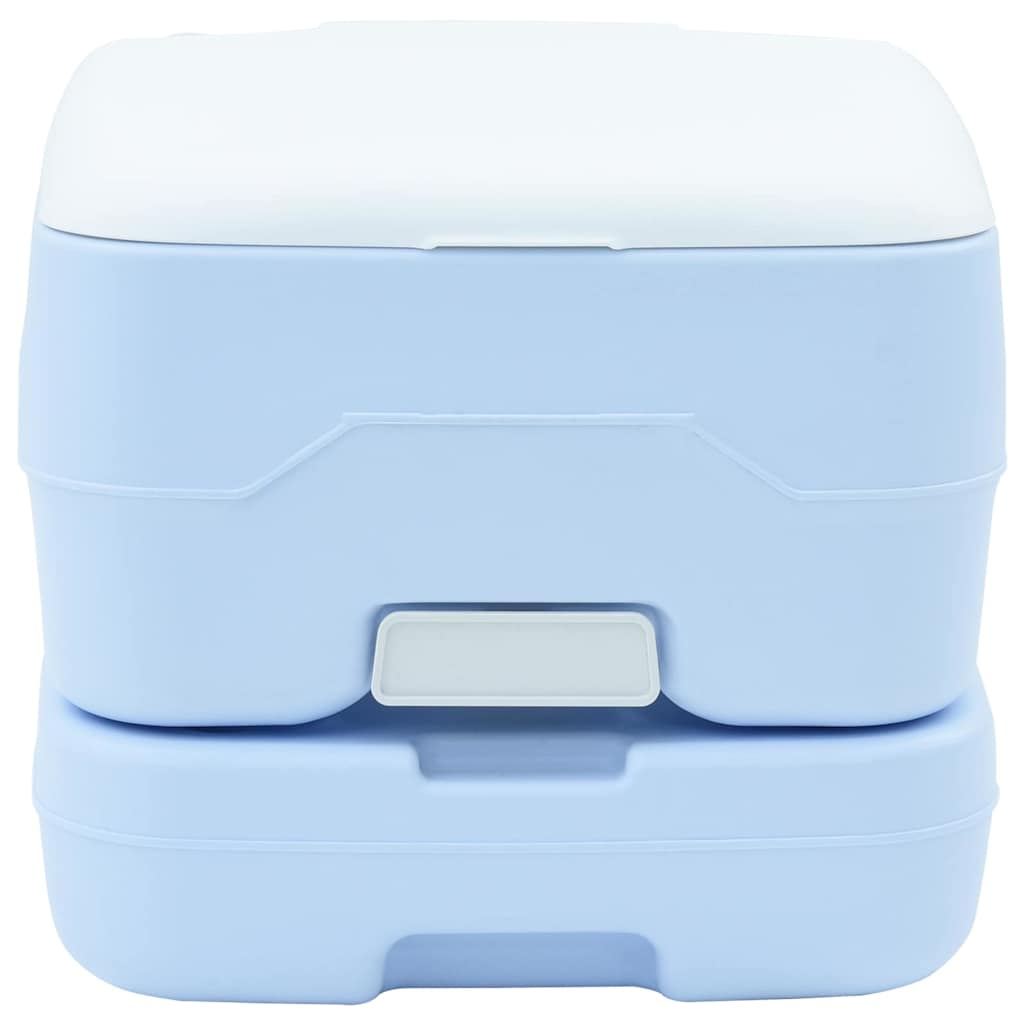 Vidaxl Campingtoilette Hellblau und Weiß 41,5 x 36,5 x 30 cm Polyethylen