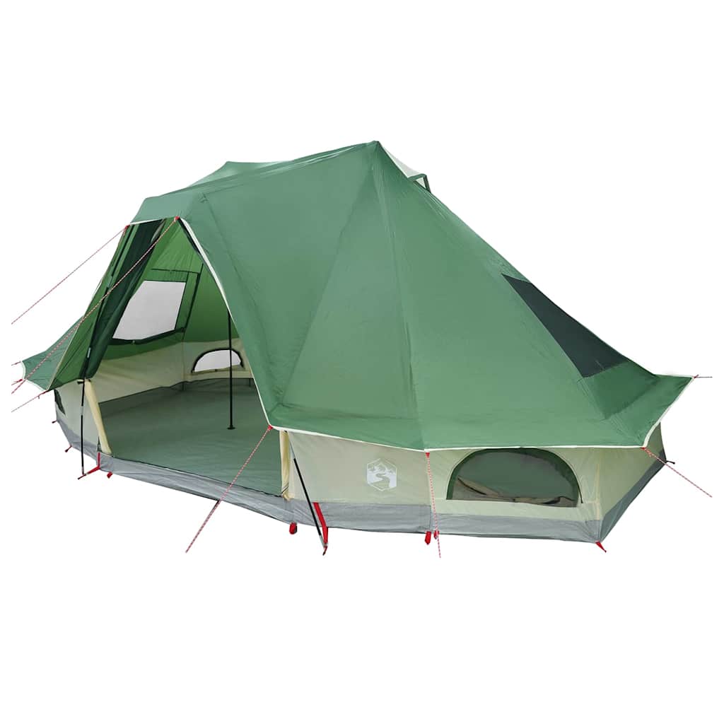 Vidaxx Familien-Tipi-Zelt Tipi mit Dach grün 466 x 310 x 240 cm