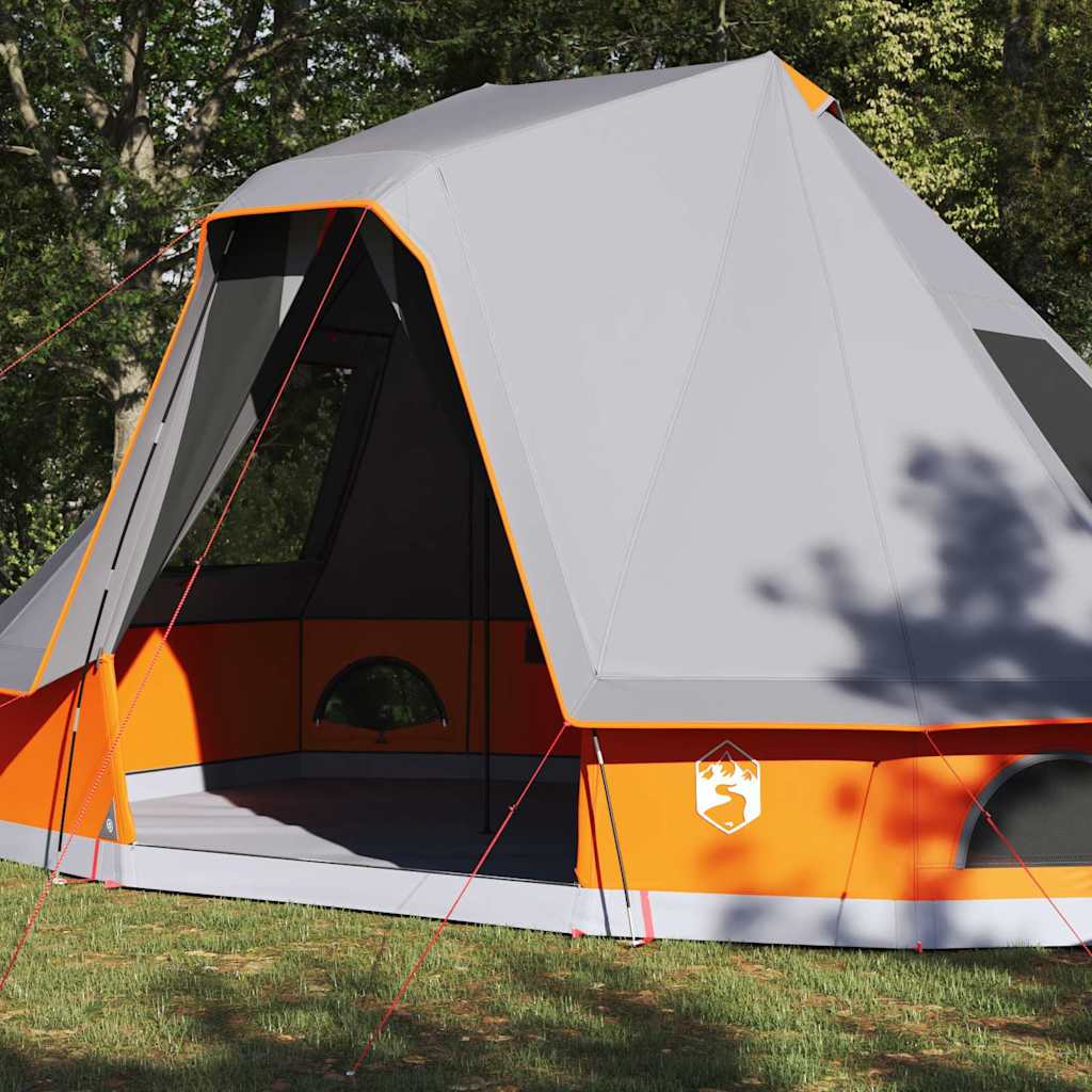 Vidaxx Familien-Tipi-Zelt Tipi Grau und Orange 466 x 310 x 240 cm