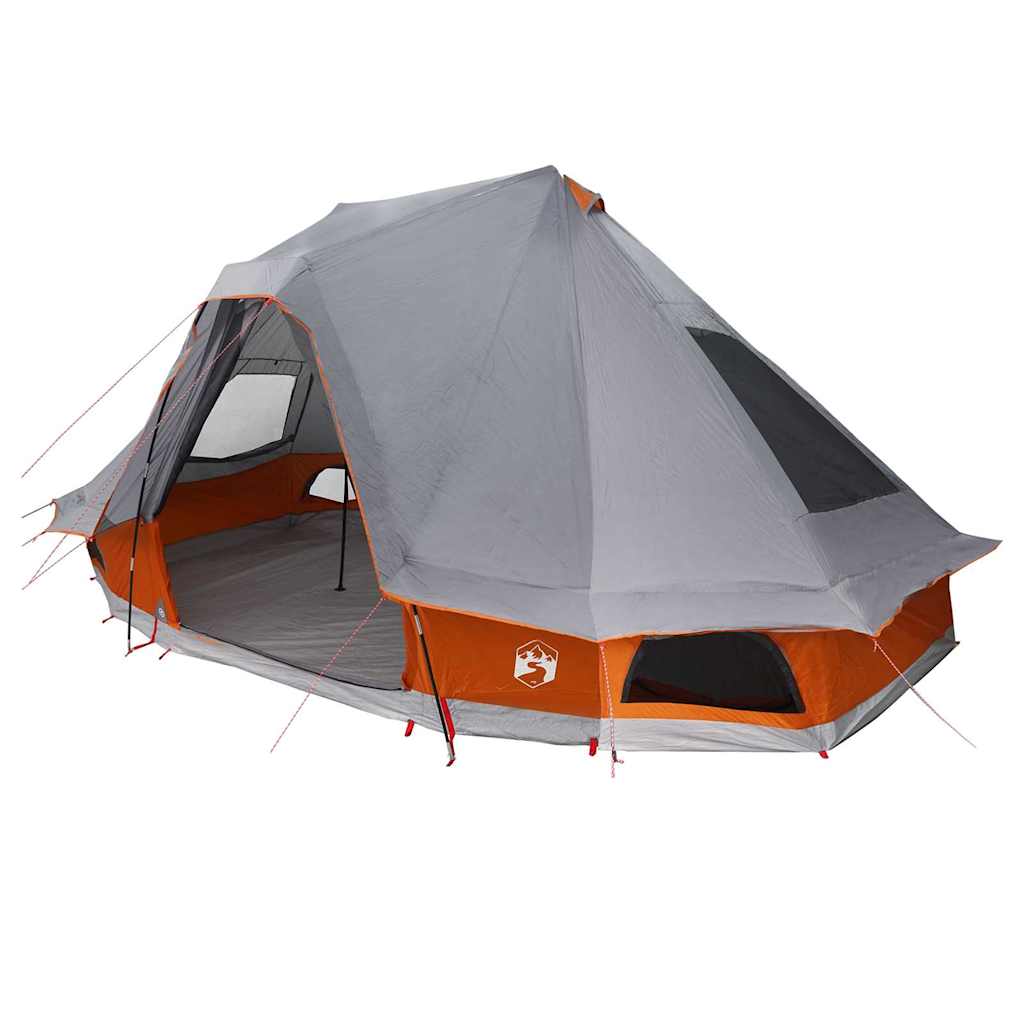 Vidaxx Familien-Tipi-Zelt Tipi Grau und Orange 466 x 310 x 240 cm
