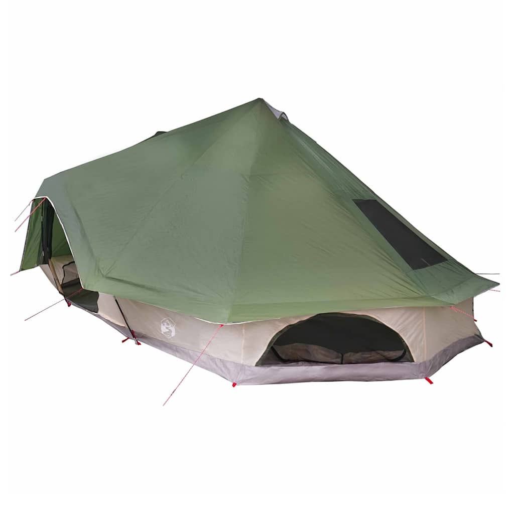 Vidaxx Familien-Tipi-Zelt Tipi mit Dach grün 680 x 430 x 270 cm
