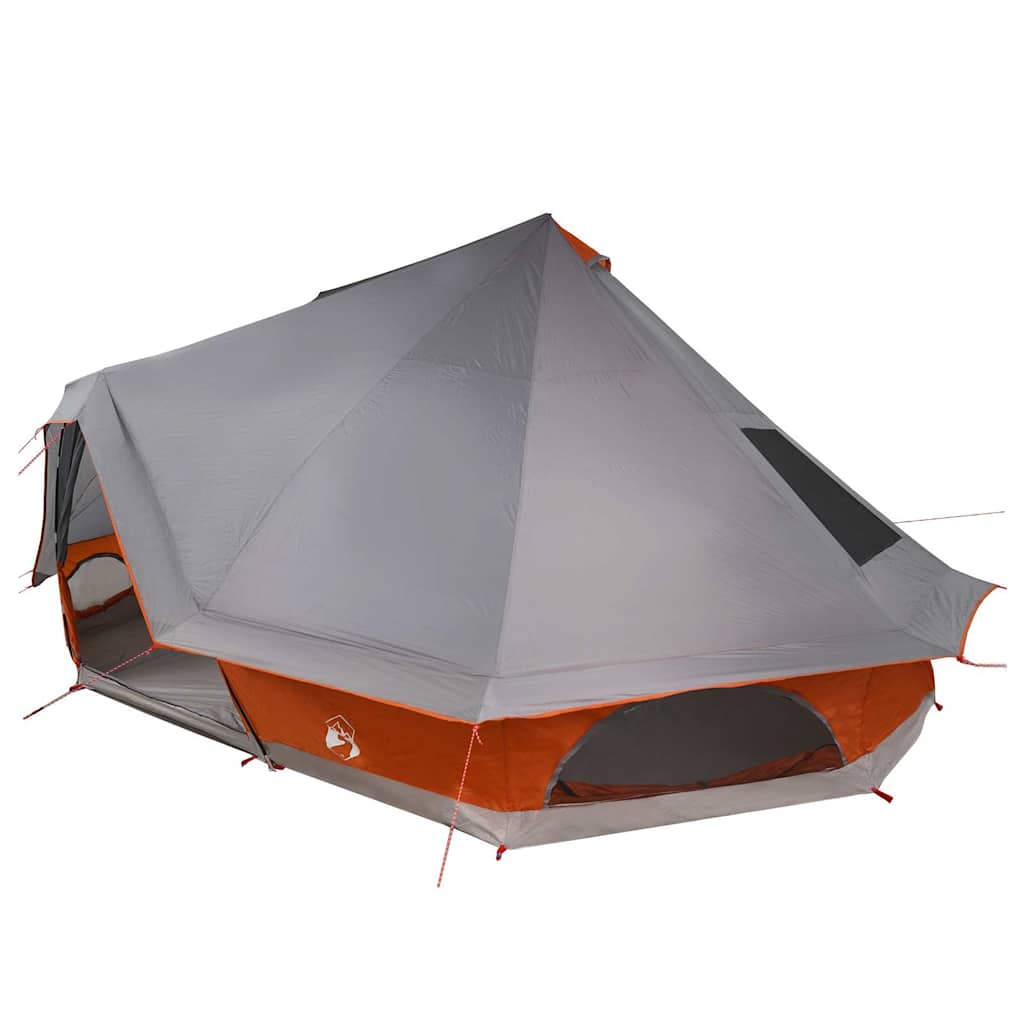 Vidaxx Family Tipi Zelt Tipi Grau und Orange 680 x 430 x 270 cm